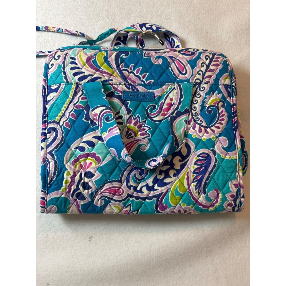 Vera Bradley Hanging Travel Organizer Floral Quilted Cotton Blue & Purple